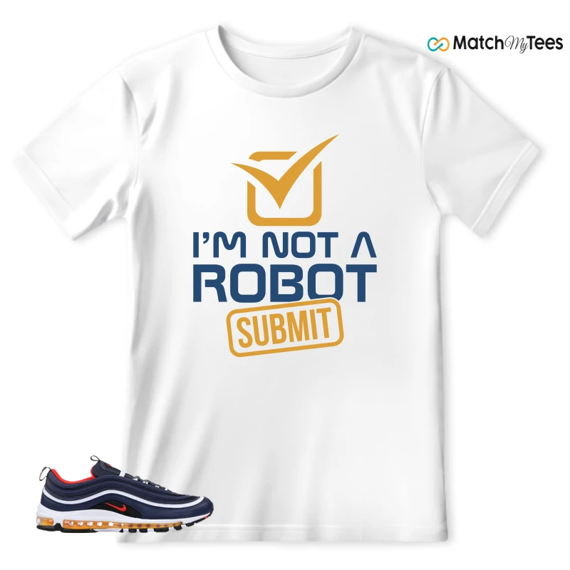 NIKE AIR MAX 97 MIDNIGHT NAVY HABANERO RED SNEAKER Matching Tees t-shirt
