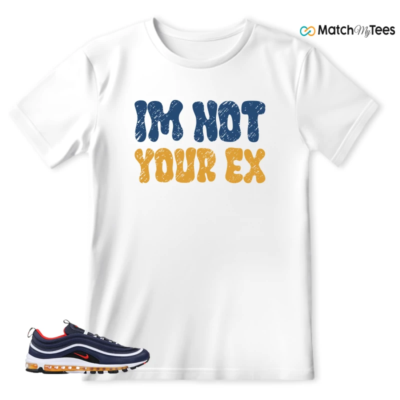 NIKE AIR MAX 97 MIDNIGHT NAVY HABANERO RED SNEAKER Matching Tees t-shirt
