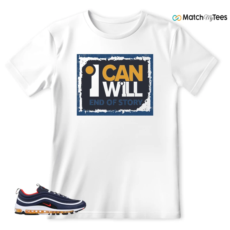 NIKE AIR MAX 97 MIDNIGHT NAVY HABANERO RED SNEAKER Matching Tees t-shirt