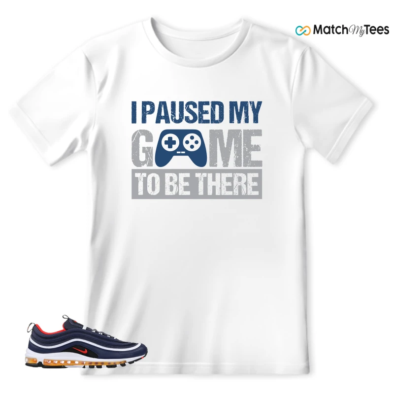 NIKE AIR MAX 97 MIDNIGHT NAVY HABANERO RED SNEAKER Matching Tees t-shirt