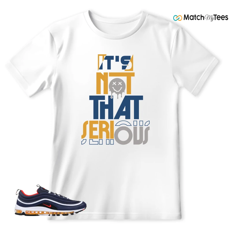 NIKE AIR MAX 97 MIDNIGHT NAVY HABANERO RED SNEAKER Matching Tees t-shirt