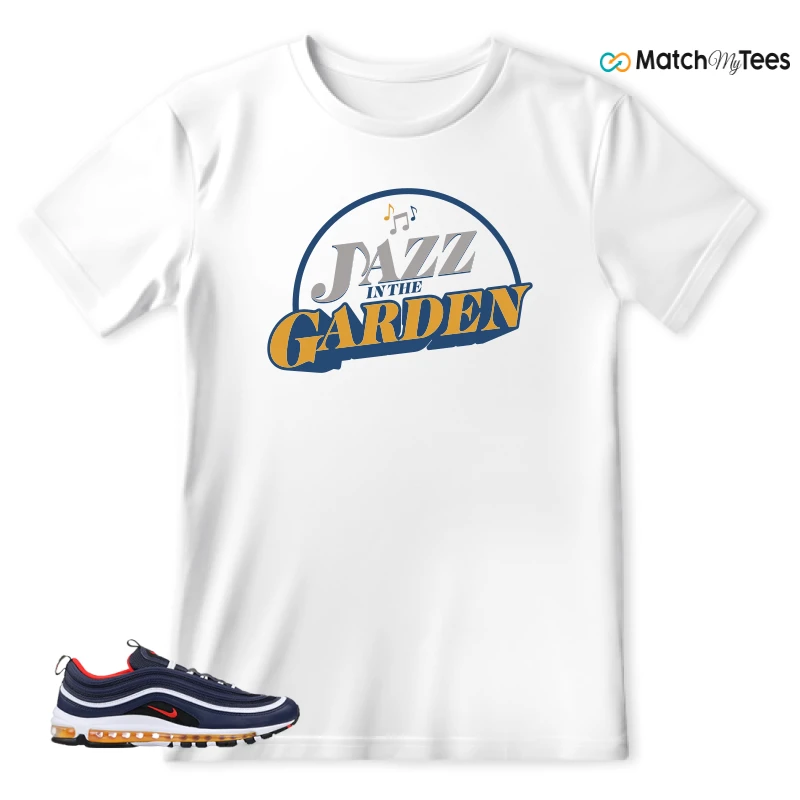 NIKE AIR MAX 97 MIDNIGHT NAVY HABANERO RED SNEAKER Matching Tees t-shirt