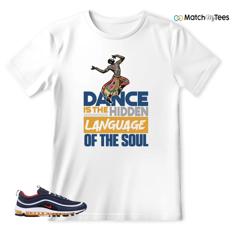 NIKE AIR MAX 97 MIDNIGHT NAVY HABANERO RED SNEAKER Matching Tees t-shirt