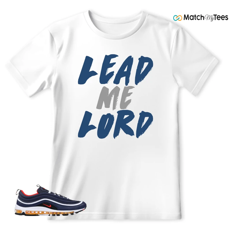 NIKE AIR MAX 97 MIDNIGHT NAVY HABANERO RED SNEAKER Matching Tees t-shirt