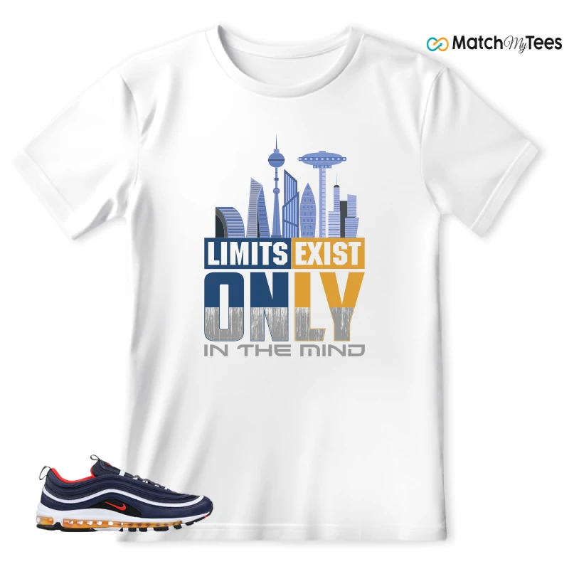 NIKE AIR MAX 97 MIDNIGHT NAVY HABANERO RED SNEAKER Matching Tees t-shirt