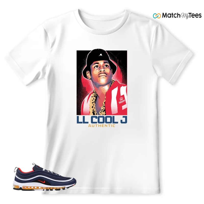 NIKE AIR MAX 97 MIDNIGHT NAVY HABANERO RED SNEAKER Matching Tees t-shirt