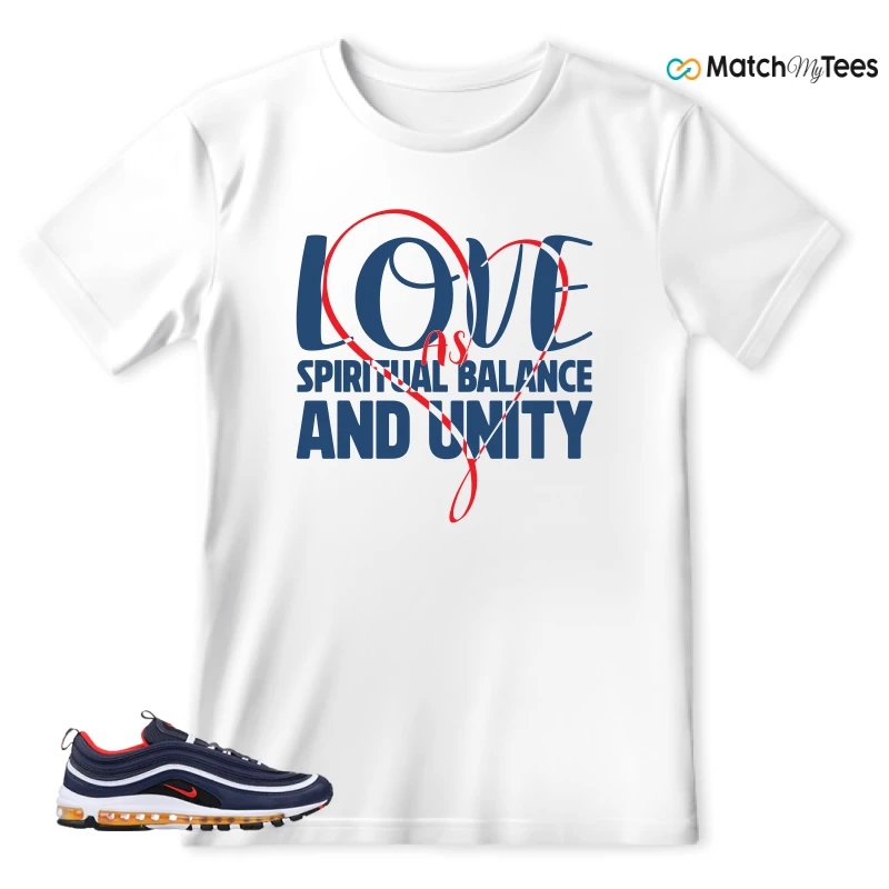 NIKE AIR MAX 97 MIDNIGHT NAVY HABANERO RED SNEAKER Matching Tees t-shirt