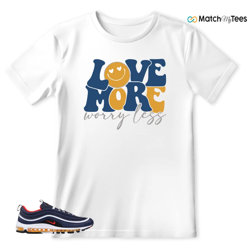 NIKE AIR MAX 97 MIDNIGHT NAVY HABANERO RED SNEAKER Matching Tees t-shirt