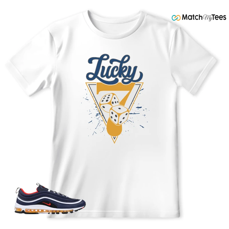 NIKE AIR MAX 97 MIDNIGHT NAVY HABANERO RED SNEAKER Matching Tees t-shirt