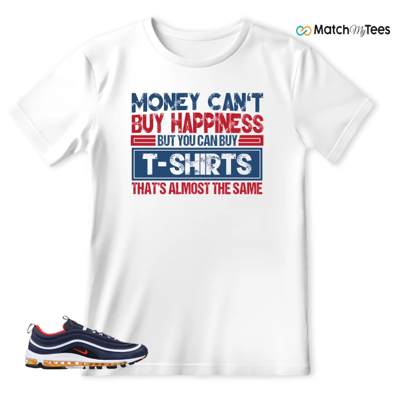 NIKE AIR MAX 97 MIDNIGHT NAVY HABANERO RED SNEAKER Matching Tees t-shirt