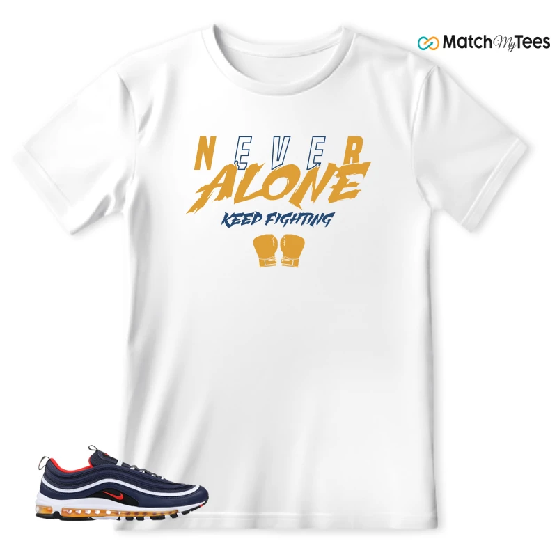 NIKE AIR MAX 97 MIDNIGHT NAVY HABANERO RED SNEAKER Matching Tees t-shirt