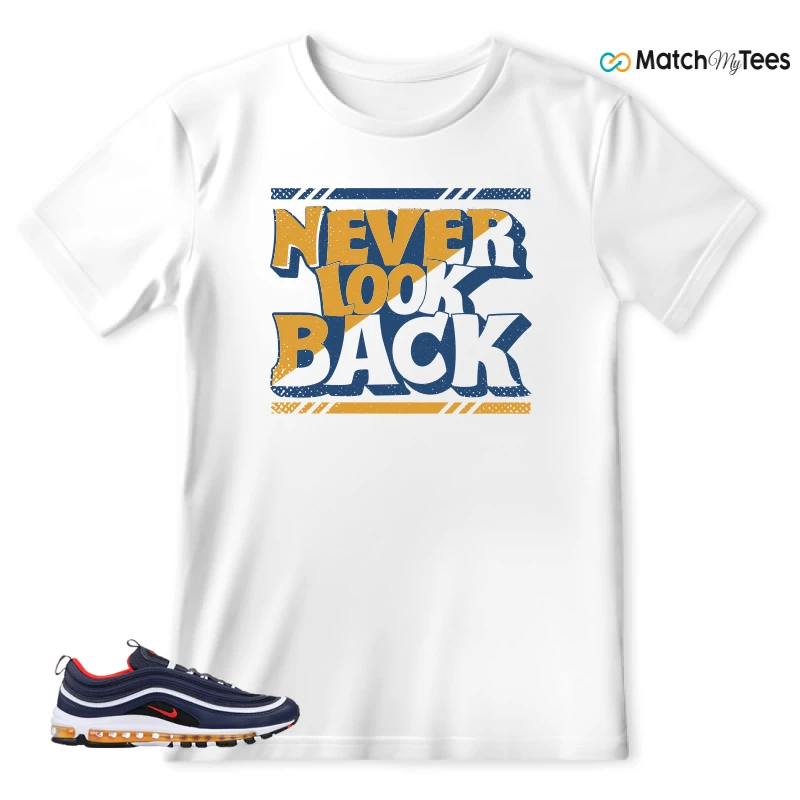 NIKE AIR MAX 97 MIDNIGHT NAVY HABANERO RED SNEAKER Matching Tees t-shirt