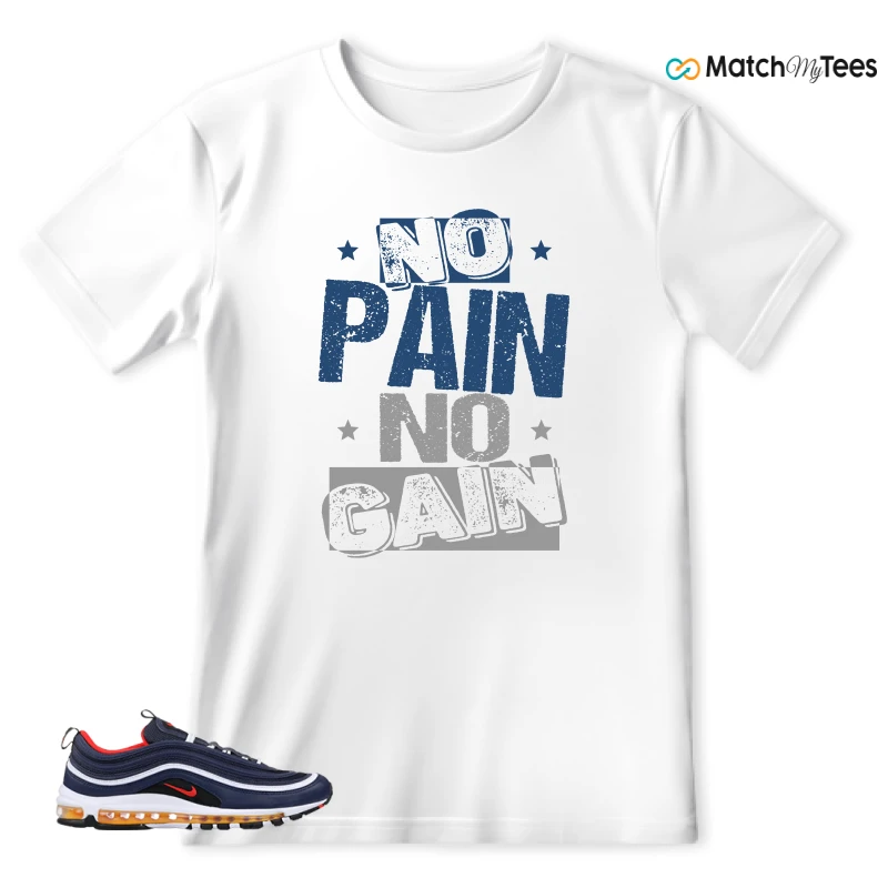 NIKE AIR MAX 97 MIDNIGHT NAVY HABANERO RED SNEAKER Matching Tees t-shirt