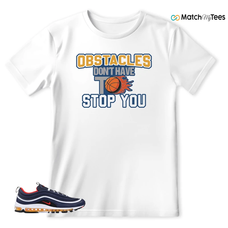 NIKE AIR MAX 97 MIDNIGHT NAVY HABANERO RED SNEAKER Matching Tees t-shirt