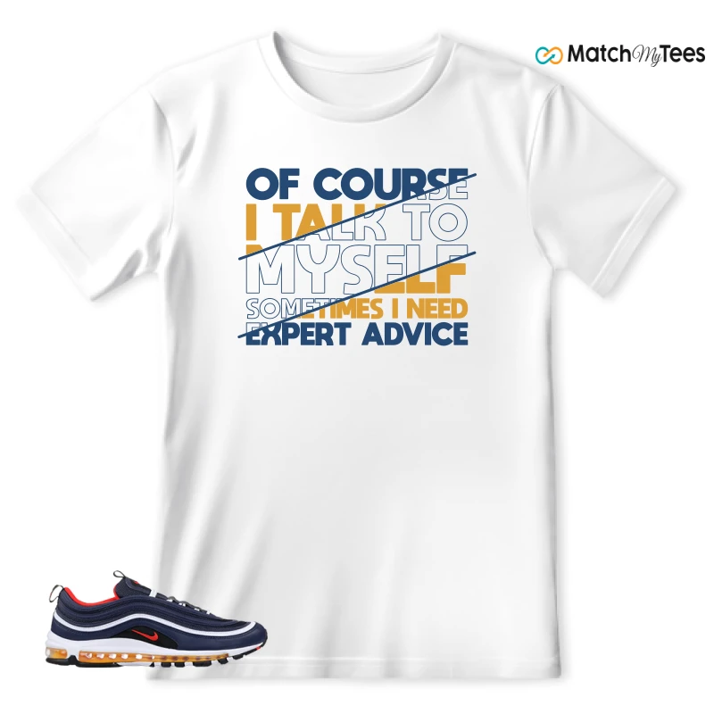 NIKE AIR MAX 97 MIDNIGHT NAVY HABANERO RED SNEAKER Matching Tees t-shirt