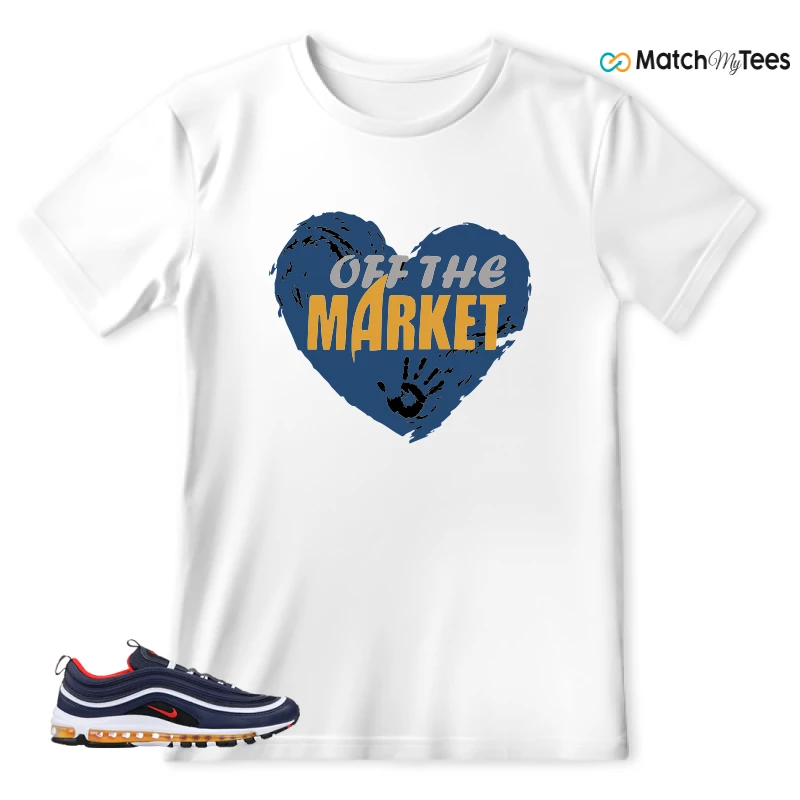 NIKE AIR MAX 97 MIDNIGHT NAVY HABANERO RED SNEAKER Matching Tees t-shirt