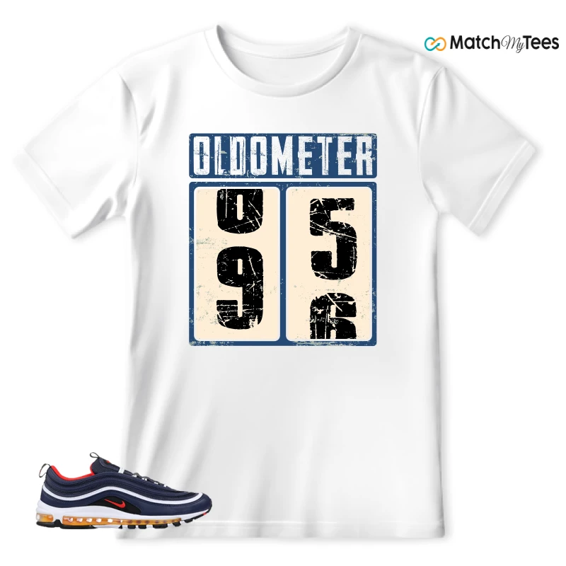 NIKE AIR MAX 97 MIDNIGHT NAVY HABANERO RED SNEAKER Matching Tees t-shirt