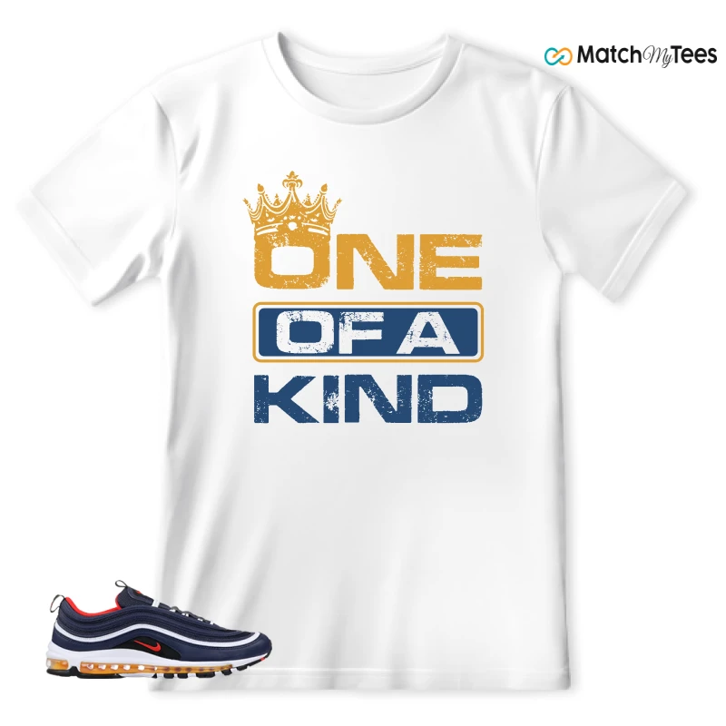 NIKE AIR MAX 97 MIDNIGHT NAVY HABANERO RED SNEAKER Matching Tees t-shirt