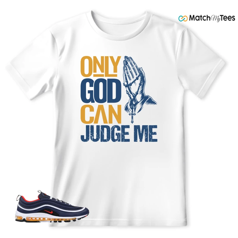 NIKE AIR MAX 97 MIDNIGHT NAVY HABANERO RED SNEAKER Matching Tees t-shirt