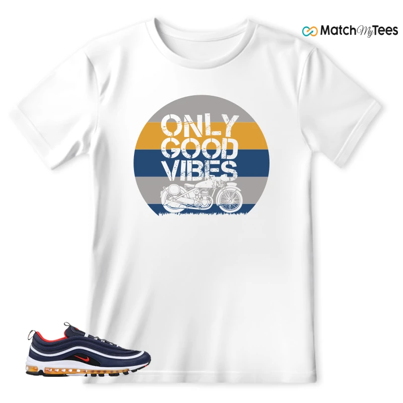 NIKE AIR MAX 97 MIDNIGHT NAVY HABANERO RED SNEAKER Matching Tees t-shirt