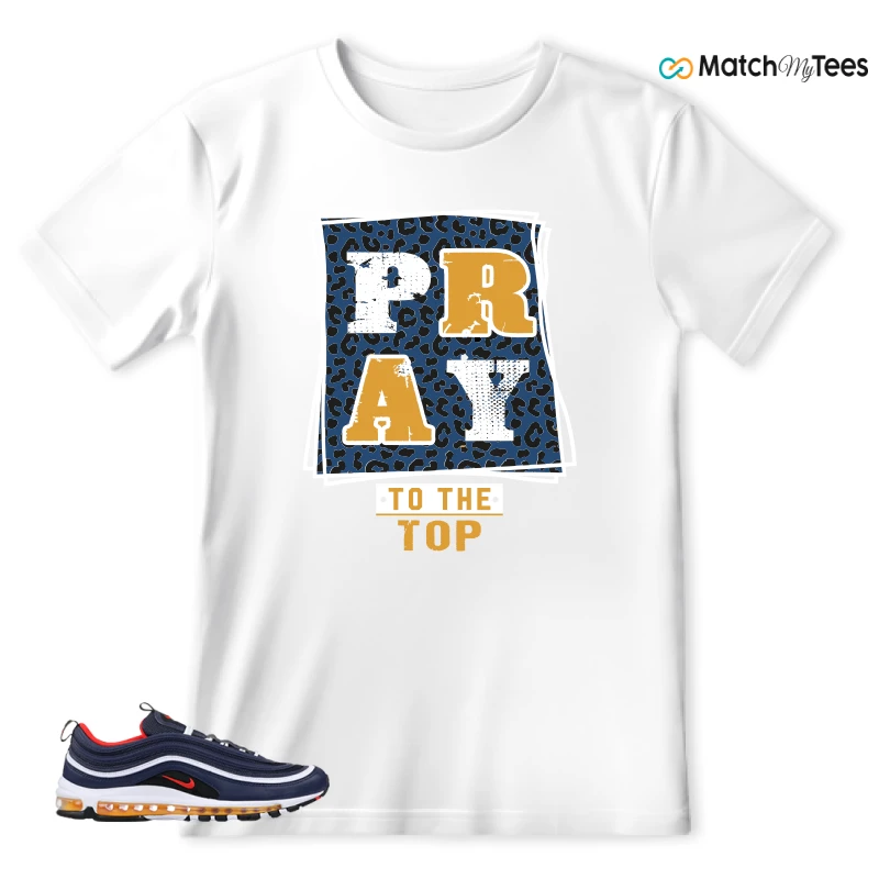 NIKE AIR MAX 97 MIDNIGHT NAVY HABANERO RED SNEAKER Matching Tees t-shirt