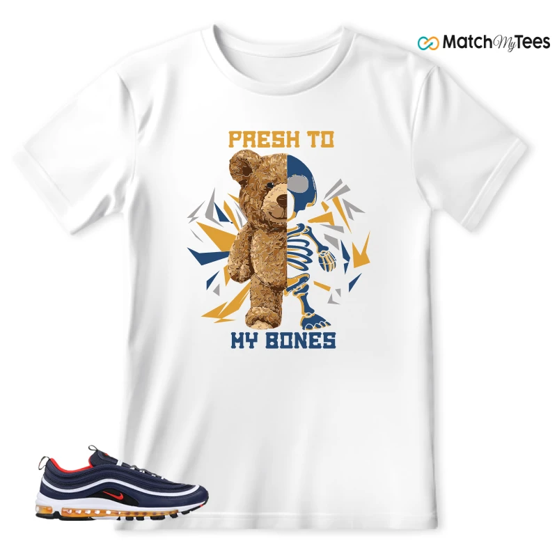NIKE AIR MAX 97 MIDNIGHT NAVY HABANERO RED SNEAKER Matching Tees t-shirt