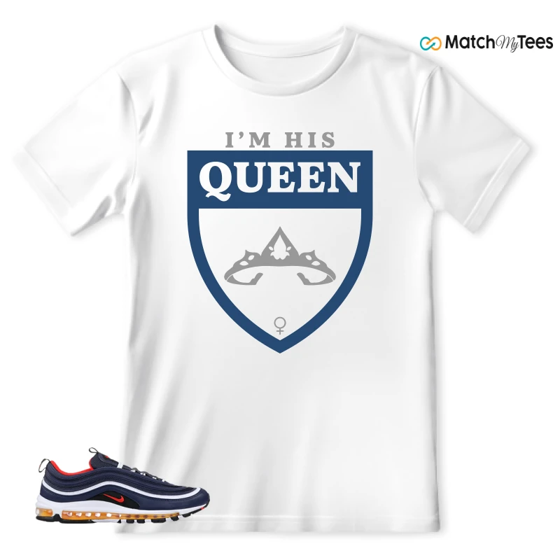 NIKE AIR MAX 97 MIDNIGHT NAVY HABANERO RED SNEAKER Matching Tees t-shirt