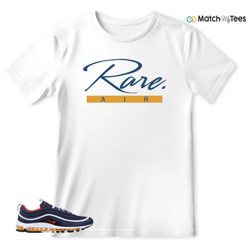NIKE AIR MAX 97 MIDNIGHT NAVY HABANERO RED SNEAKER Matching Tees t-shirt