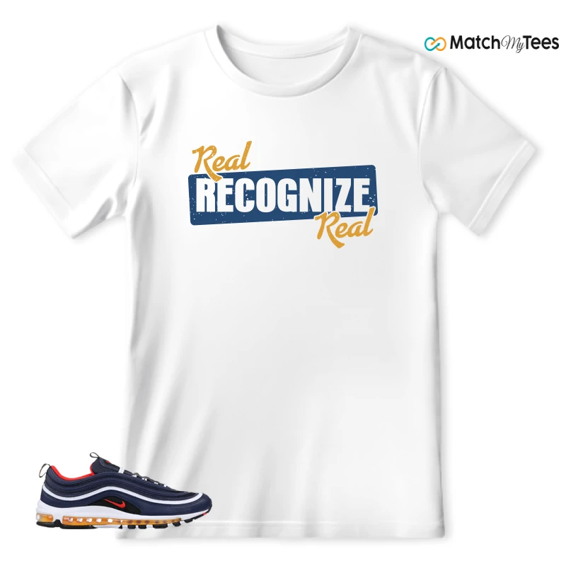 NIKE AIR MAX 97 MIDNIGHT NAVY HABANERO RED SNEAKER Matching Tees t-shirt