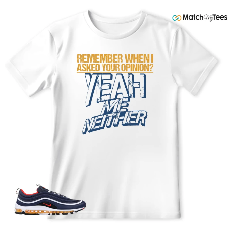 NIKE AIR MAX 97 MIDNIGHT NAVY HABANERO RED SNEAKER Matching Tees t-shirt
