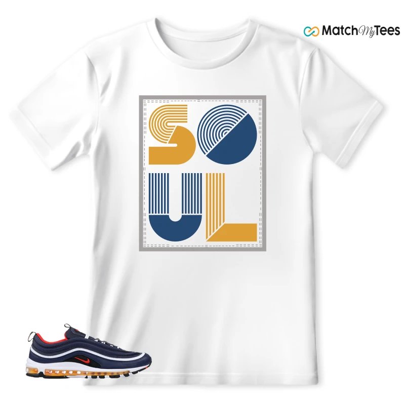 NIKE AIR MAX 97 MIDNIGHT NAVY HABANERO RED SNEAKER Matching Tees t-shirt