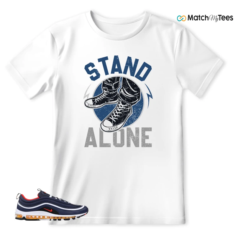 NIKE AIR MAX 97 MIDNIGHT NAVY HABANERO RED SNEAKER Matching Tees t-shirt