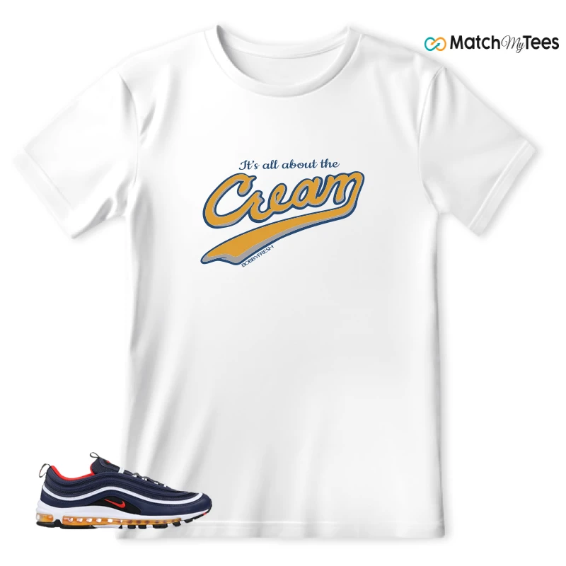 NIKE AIR MAX 97 MIDNIGHT NAVY HABANERO RED SNEAKER Matching Tees t-shirt