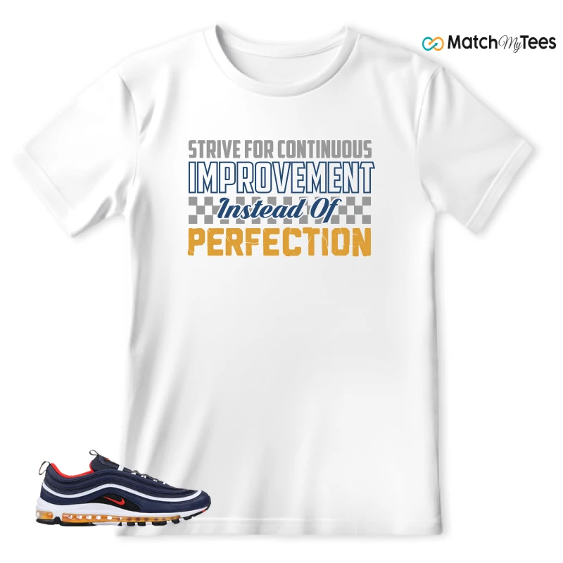 NIKE AIR MAX 97 MIDNIGHT NAVY HABANERO RED SNEAKER Matching Tees t-shirt