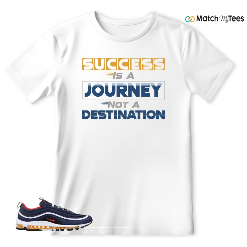 NIKE AIR MAX 97 MIDNIGHT NAVY HABANERO RED SNEAKER Matching Tees t-shirt