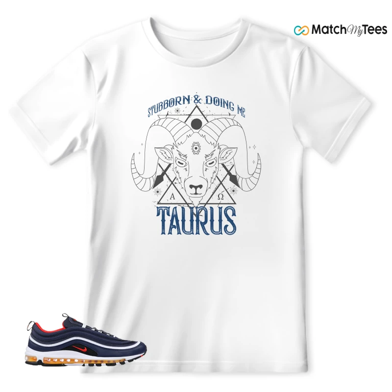 NIKE AIR MAX 97 MIDNIGHT NAVY HABANERO RED SNEAKER Matching Tees t-shirt