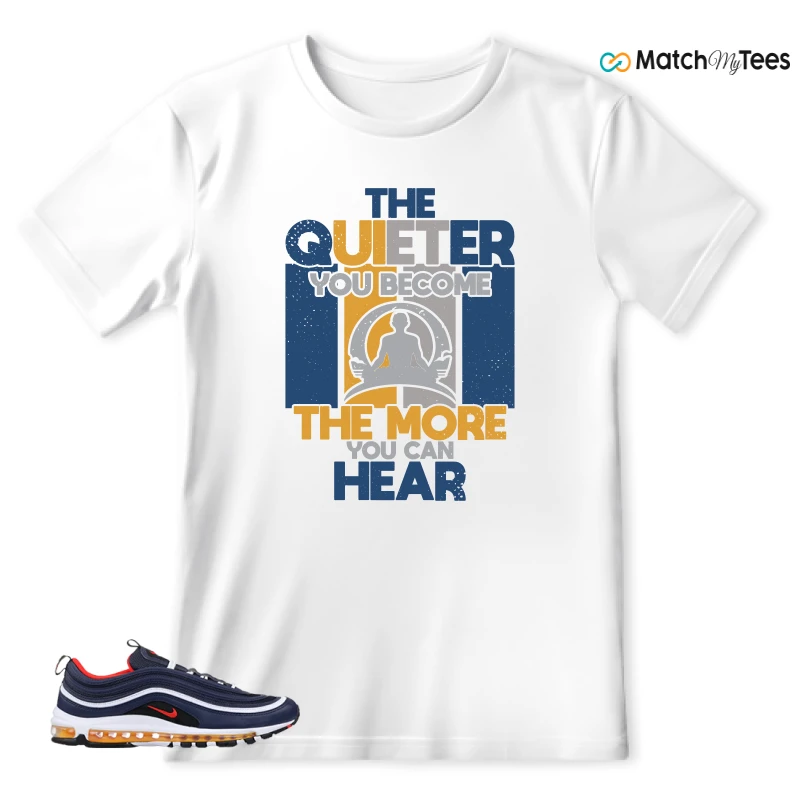 NIKE AIR MAX 97 MIDNIGHT NAVY HABANERO RED SNEAKER Matching Tees t-shirt