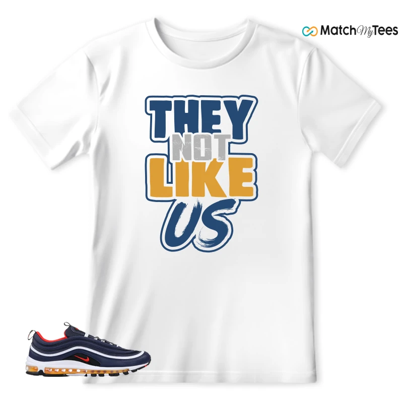 NIKE AIR MAX 97 MIDNIGHT NAVY HABANERO RED SNEAKER Matching Tees t-shirt
