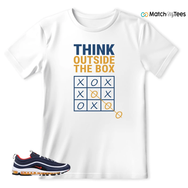 NIKE AIR MAX 97 MIDNIGHT NAVY HABANERO RED SNEAKER Matching Tees t-shirt