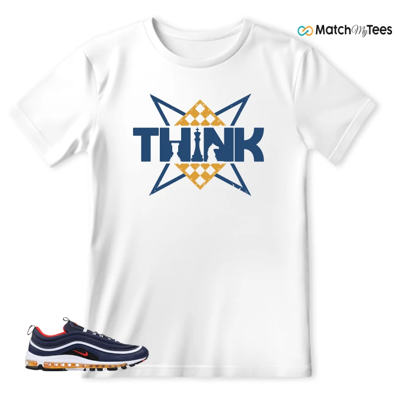 NIKE AIR MAX 97 MIDNIGHT NAVY HABANERO RED SNEAKER Matching Tees t-shirt
