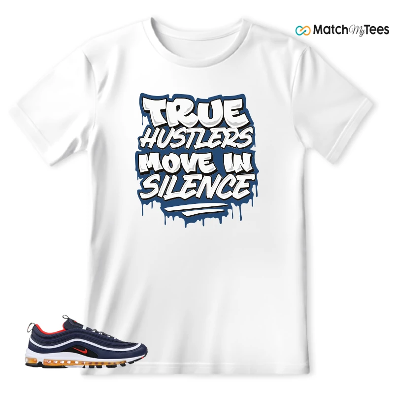 NIKE AIR MAX 97 MIDNIGHT NAVY HABANERO RED SNEAKER Matching Tees t-shirt