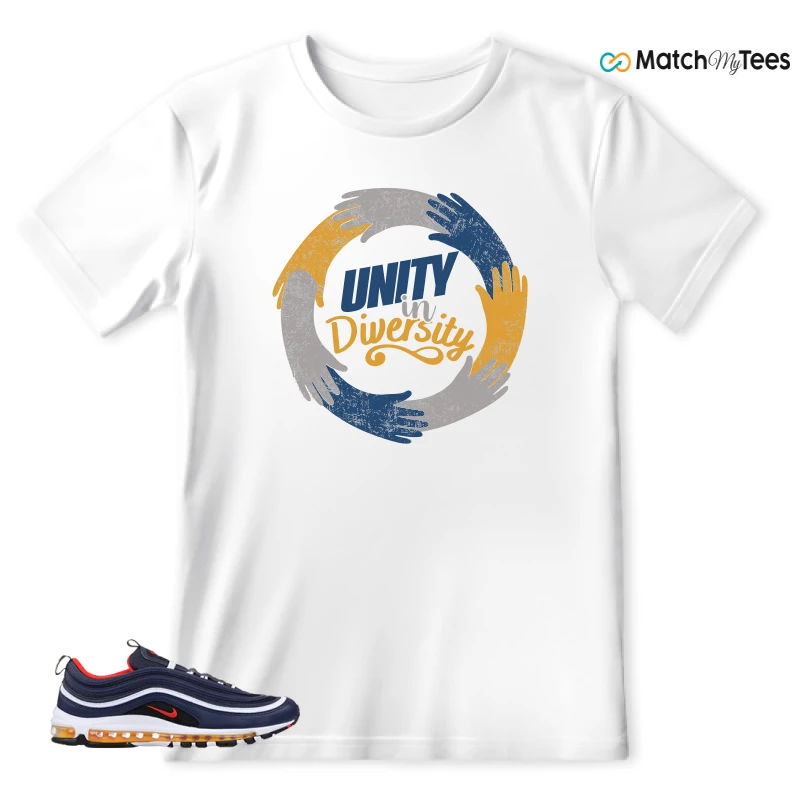 NIKE AIR MAX 97 MIDNIGHT NAVY HABANERO RED SNEAKER Matching Tees t-shirt