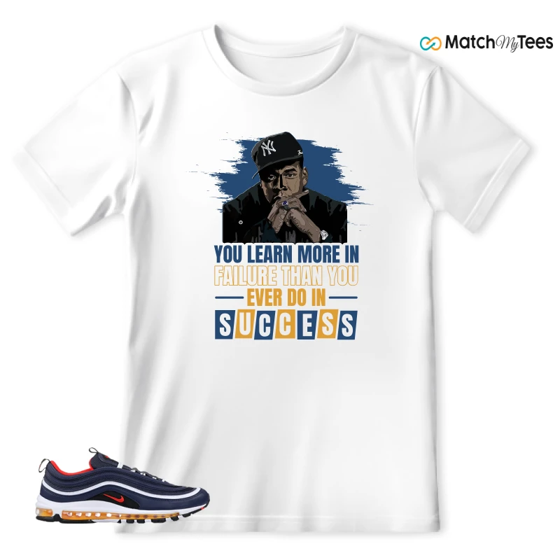 NIKE AIR MAX 97 MIDNIGHT NAVY HABANERO RED SNEAKER Matching Tees t-shirt