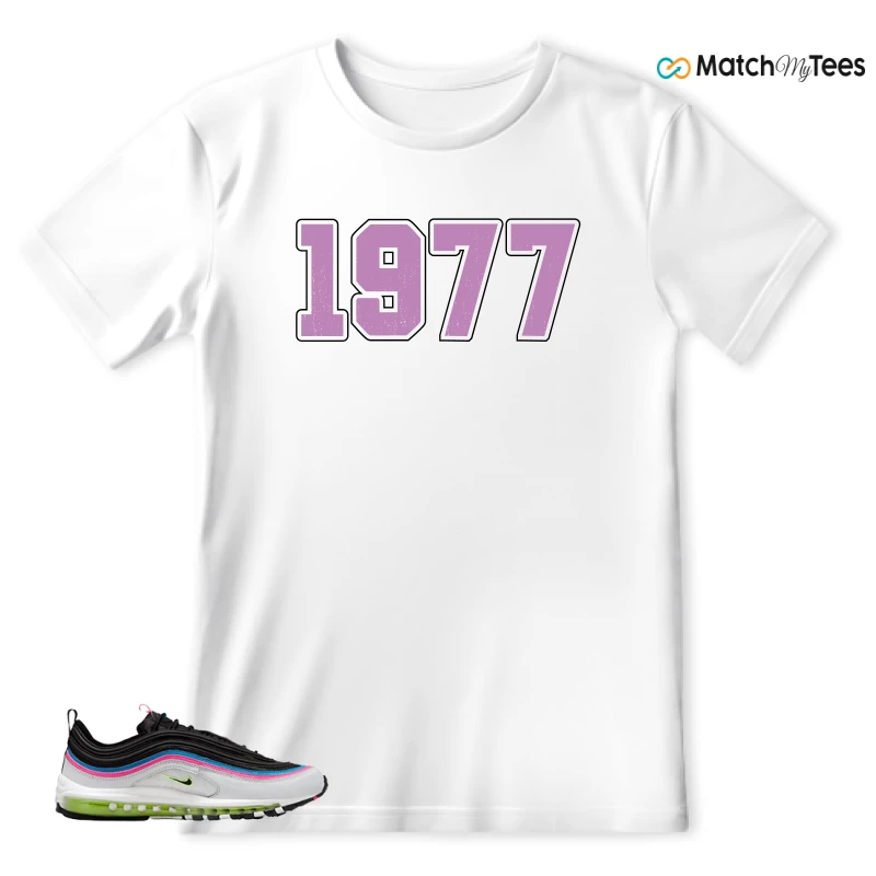 NIKE AIR MAX 97 NEON BLACK WHITE SNEAKER Matching Tees t-shirt