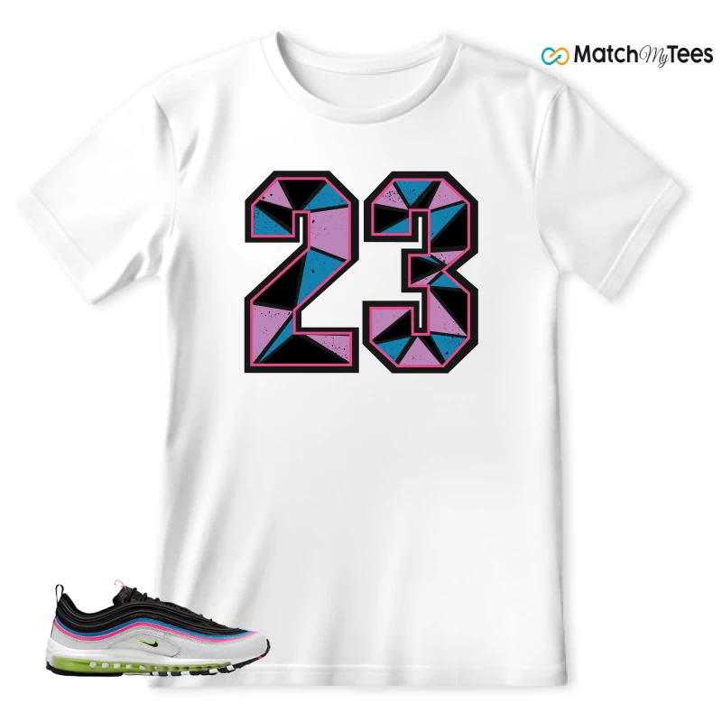 NIKE AIR MAX 97 NEON BLACK WHITE SNEAKER Matching Tees t-shirt
