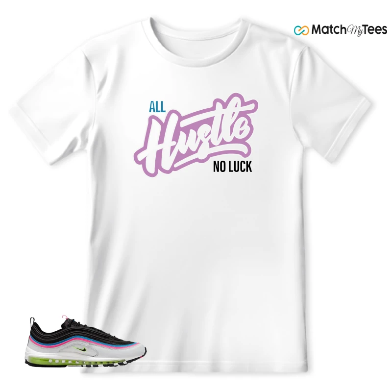 NIKE AIR MAX 97 NEON BLACK WHITE SNEAKER Matching Tees t-shirt