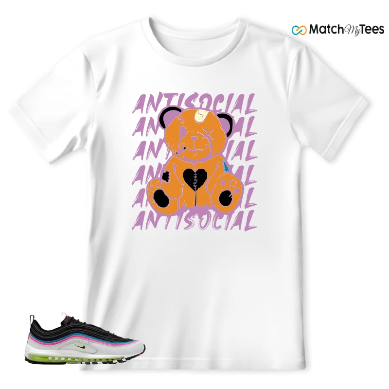 NIKE AIR MAX 97 NEON BLACK WHITE SNEAKER Matching Tees t-shirt