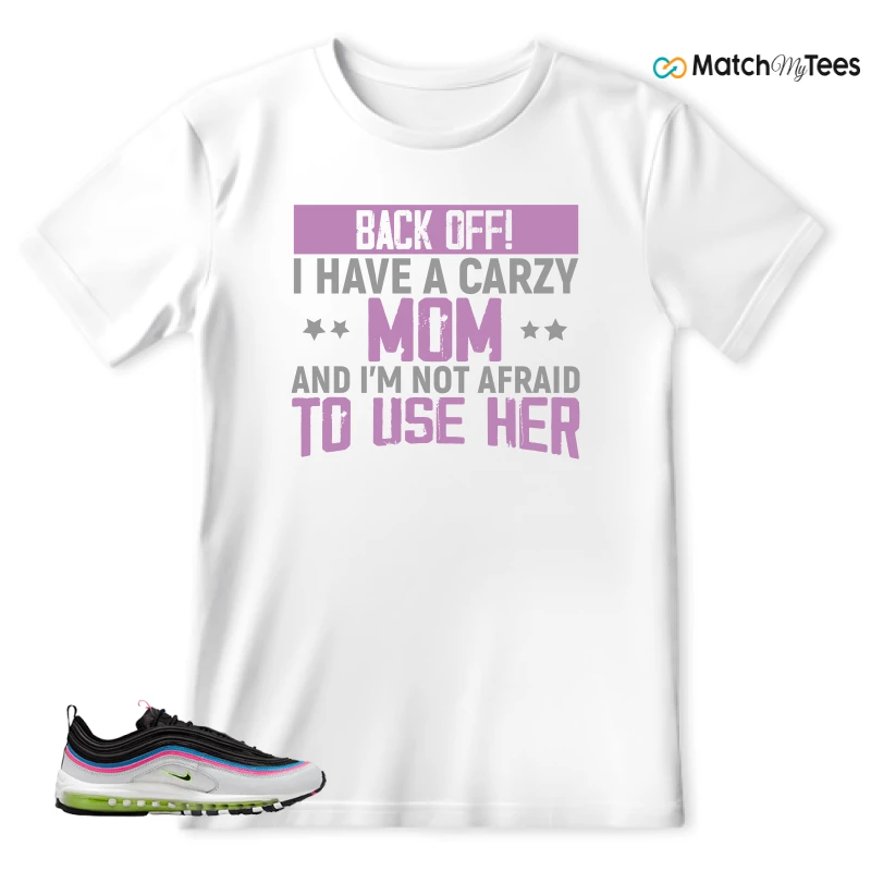 NIKE AIR MAX 97 NEON BLACK WHITE SNEAKER Matching Tees t-shirt