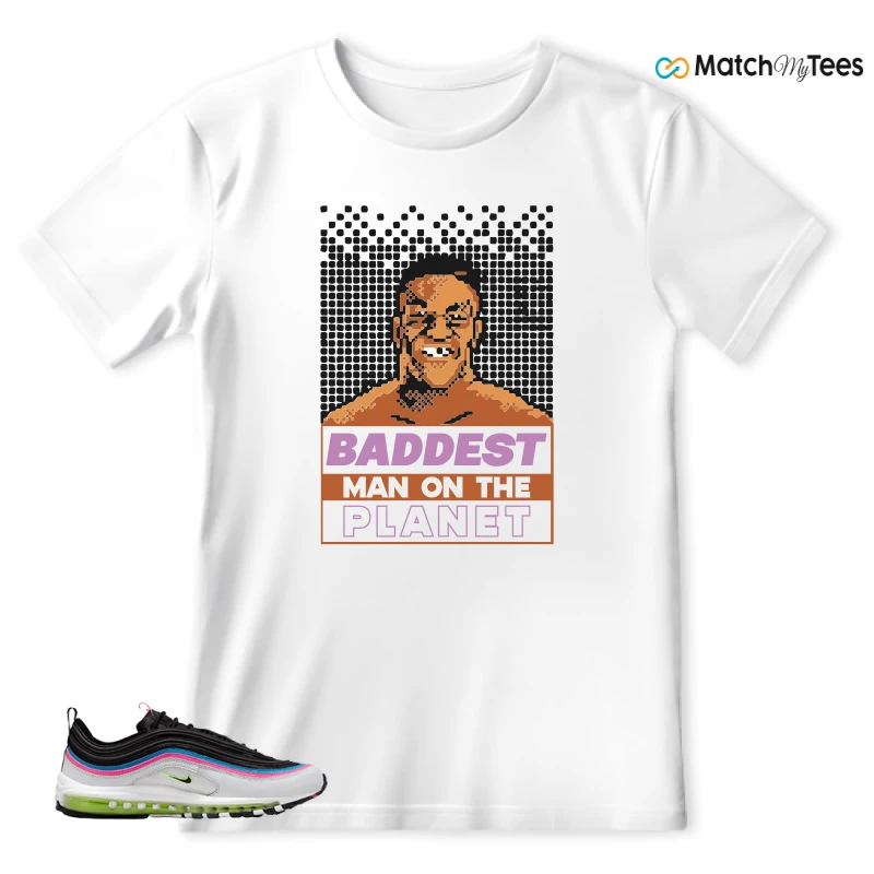 NIKE AIR MAX 97 NEON BLACK WHITE SNEAKER Matching Tees t-shirt