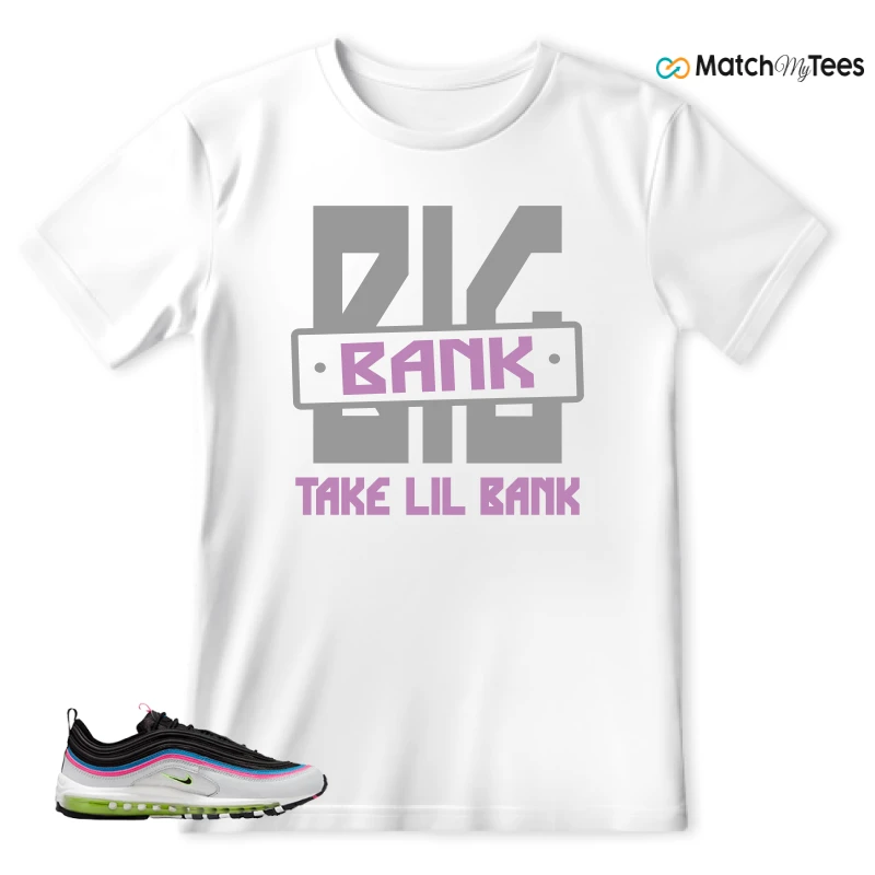 NIKE AIR MAX 97 NEON BLACK WHITE SNEAKER Matching Tees t-shirt